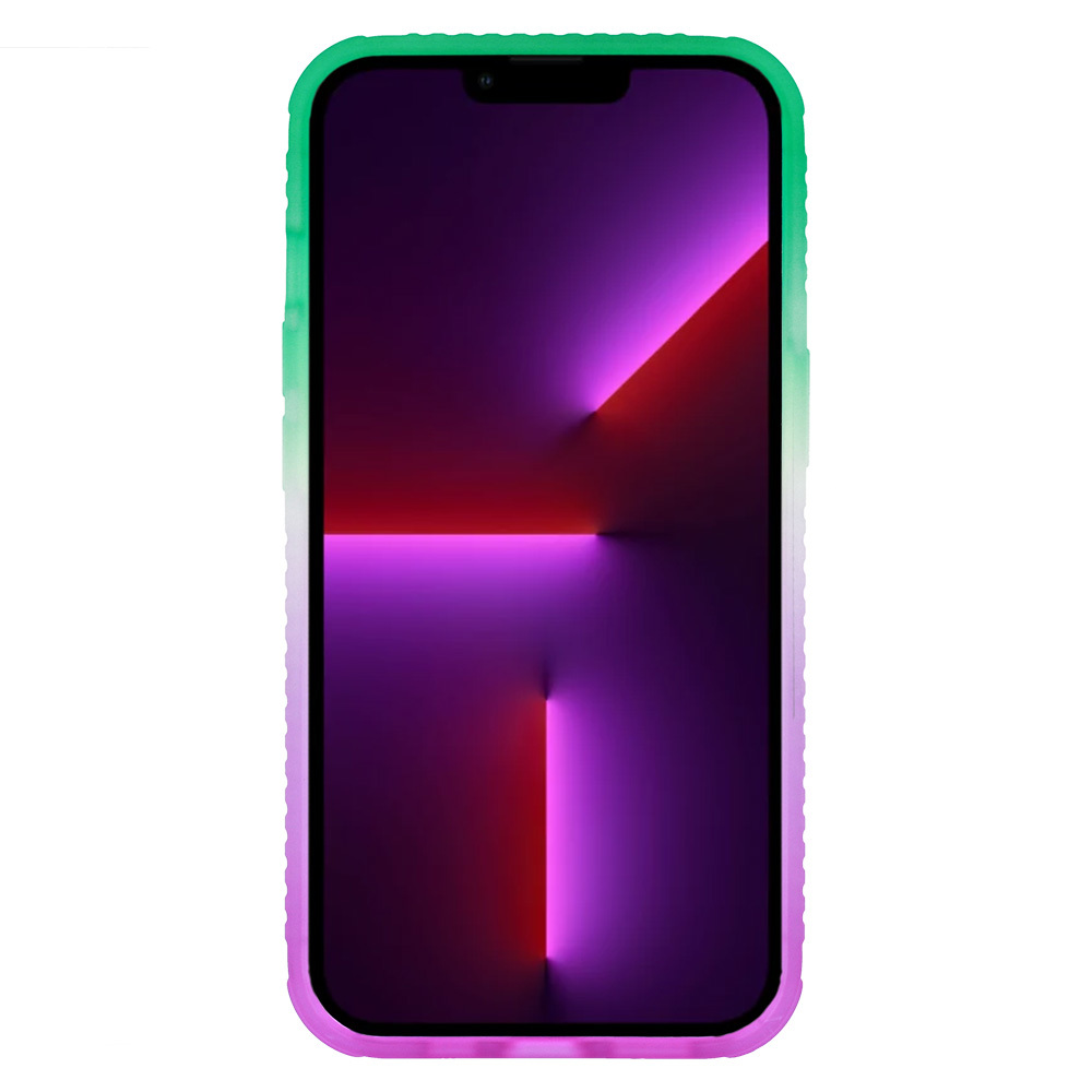 Apple iPhone 14 IDEAR W15 hátlap tok (Menta-Lila)