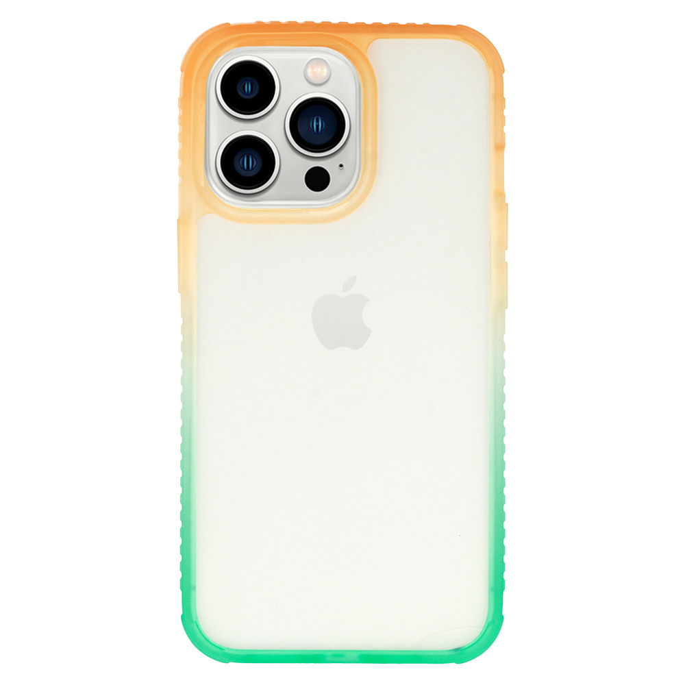 Apple iPhone 14 IDEAR W15 hátlap tok (Narancs-Menta)
