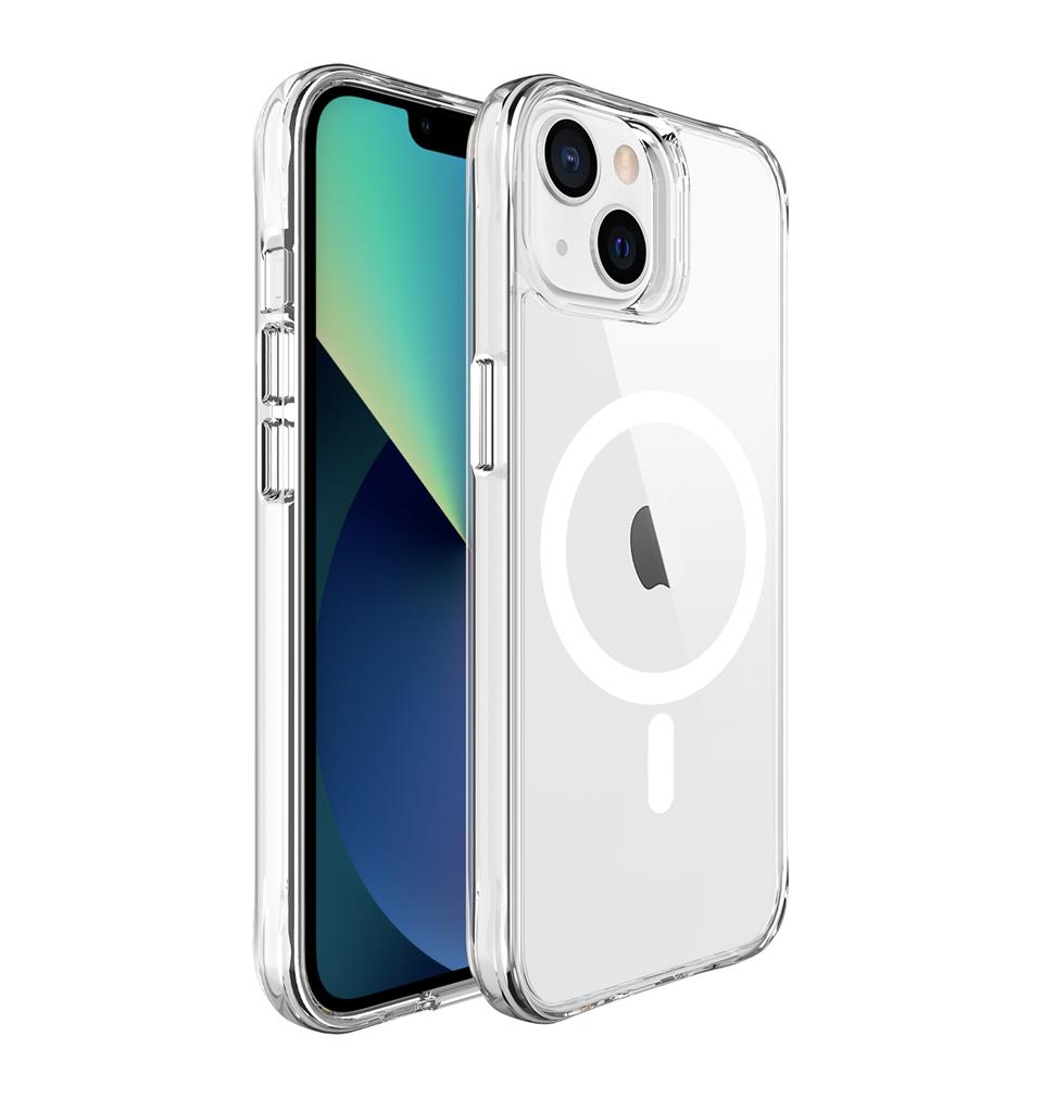 Apple iPhone 14 / iPhone 13 TOKO Pure MagSafe hátlap tok (Átlátszó)