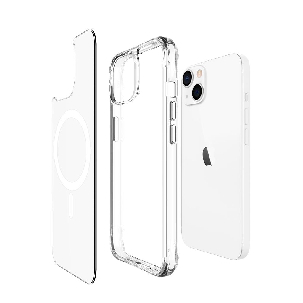 Apple iPhone 14 / iPhone 13 TOKO Pure MagSafe hátlap tok (Átlátszó)
