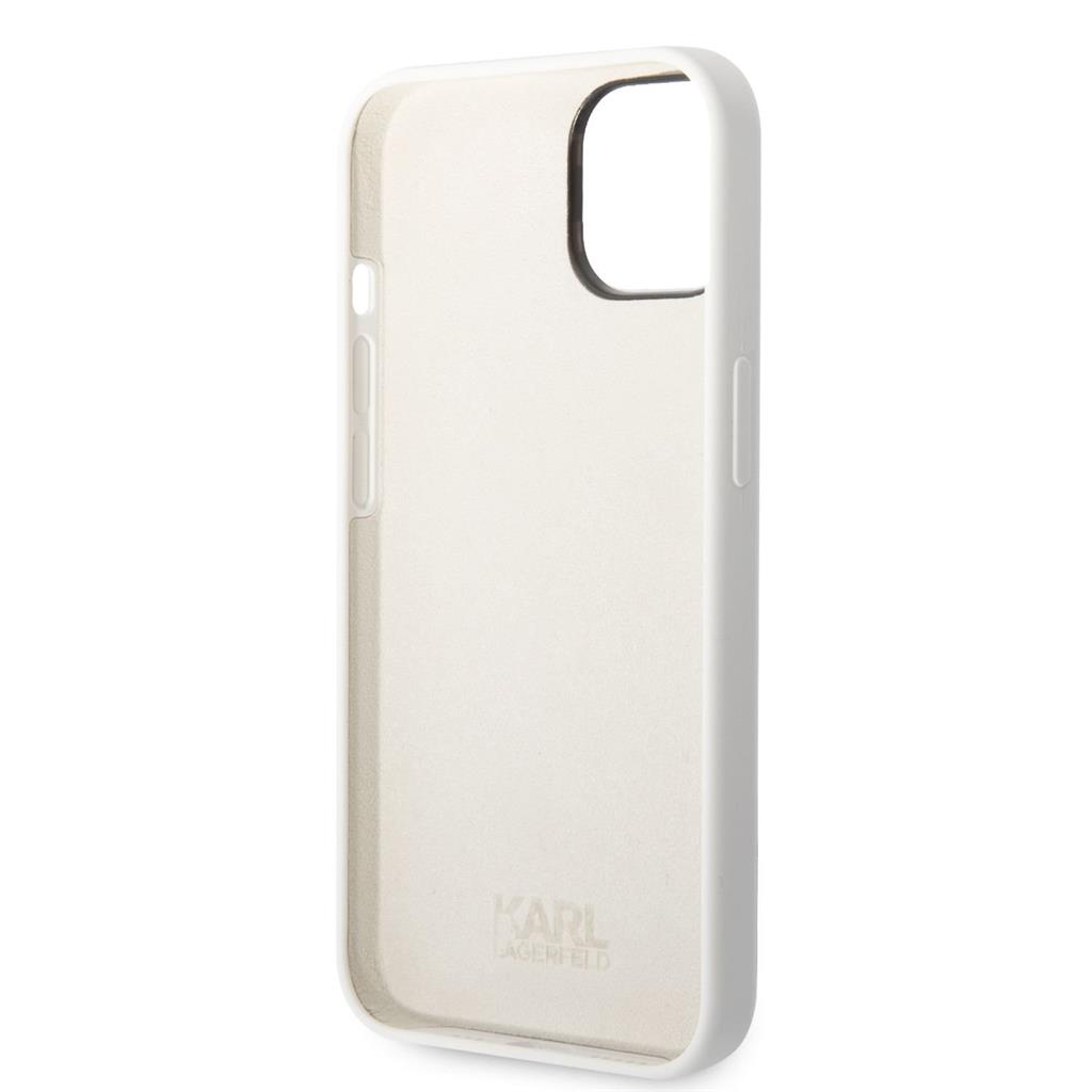 Apple iPhone 14 Karl Lagerfeld Liquid Silicone Choupette NFT tok (Fehér) – KLHCP14SSNCHBCH