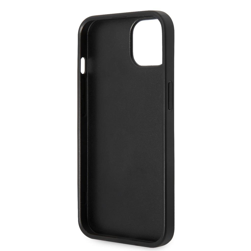 Apple iPhone 14 Karl Lagerfeld PU Saffiano Choupette Head tok (Fekete) – KLHCP14SSAPCHK