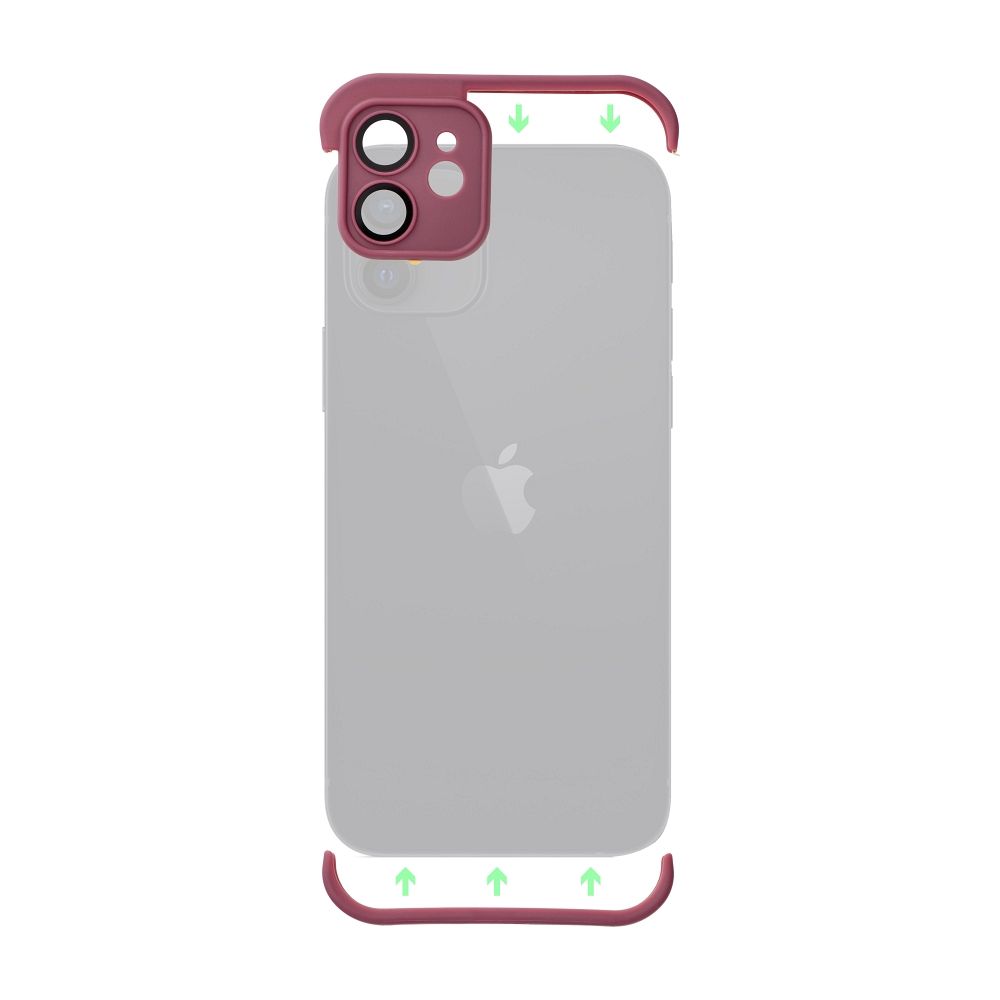 Apple iPhone 14 Mini Bumpers tok kameravédelemmel (Cseresznye)