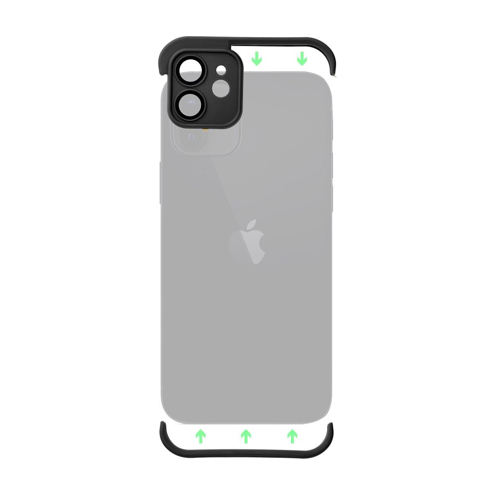 Apple iPhone 14 Mini Bumpers tok kameravédelemmel (Fekete)