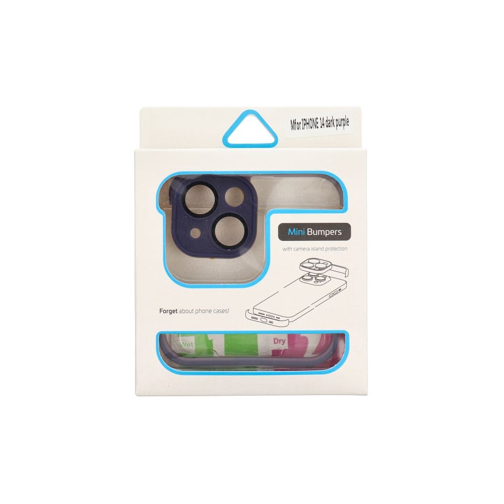 Apple iPhone 14 Mini Bumpers tok kameravédelemmel (Sötétlila)