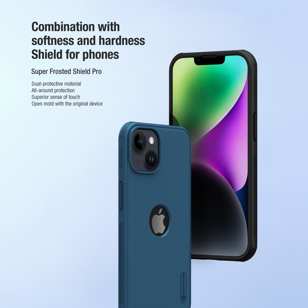 Apple iPhone 14 Nillkin Super frosted shield pro strapabíró hátlap tok fekete