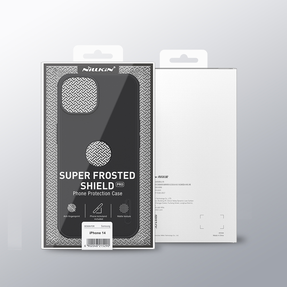 Apple iPhone 14 Nillkin Super frosted shield pro strapabíró hátlap tok fekete