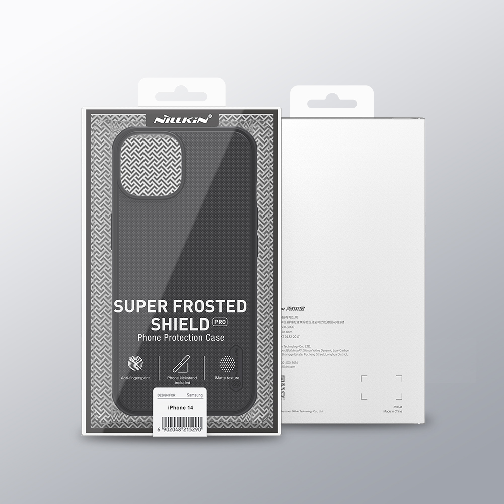 Apple iPhone 14 Nillkin Super frosted shield pro strapabíró hátlap tok fekete