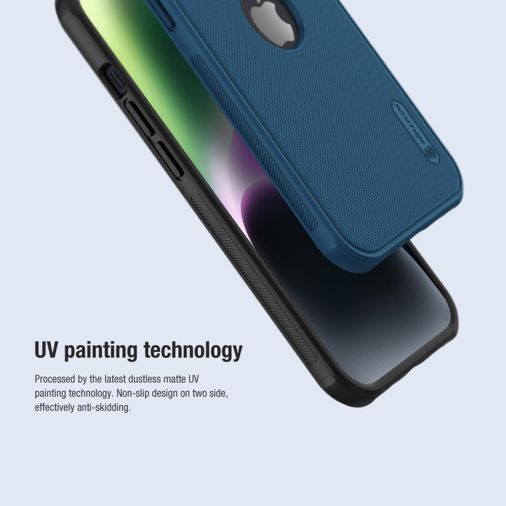 Apple iPhone 14 Nillkin Super frosted shield pro strapabíró hátlap tok fekete