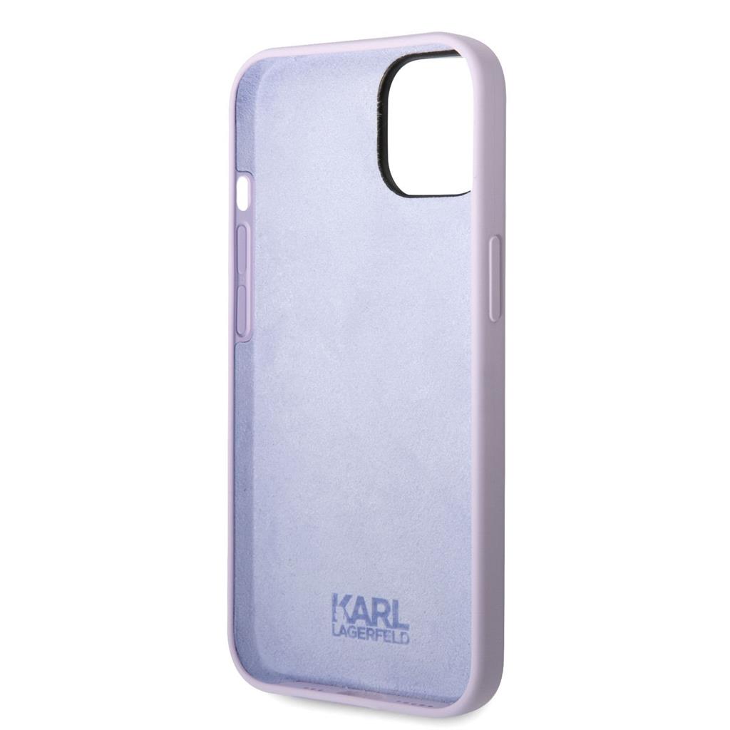Apple iPhone 14 Plus Karl Lagerfeld Liquid Silicone Ikonik NFT tok (Lila) – KLHCP14MSNIKBCU