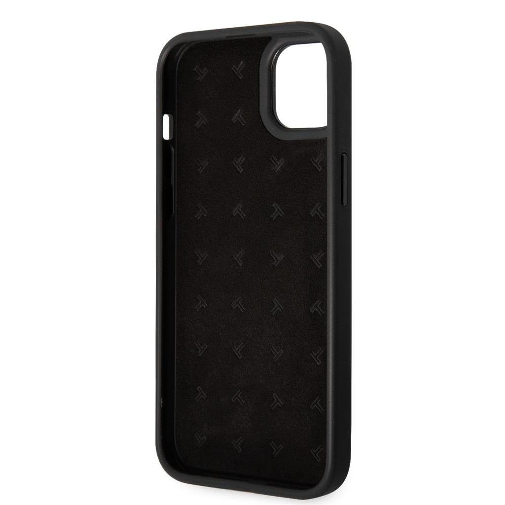 Apple iPhone 14 Plus TUMI card slot bőr prémium hátlap tok (Fekete) - TUHCP14MRCPK