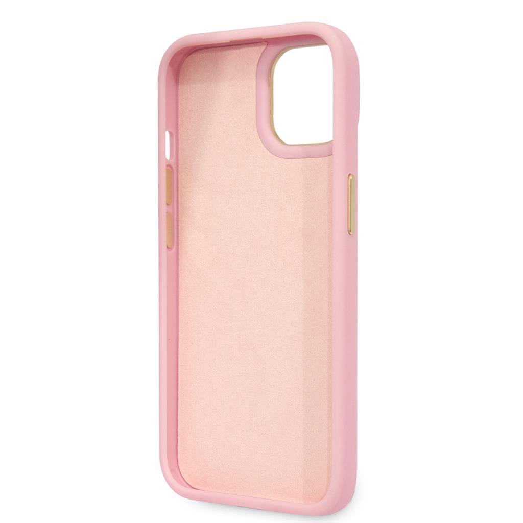 Apple iPhone 14 Plus Guess PU Croco tok fém kamera kerettel (Rózsaszín) - GUHCP14MHGCRHP