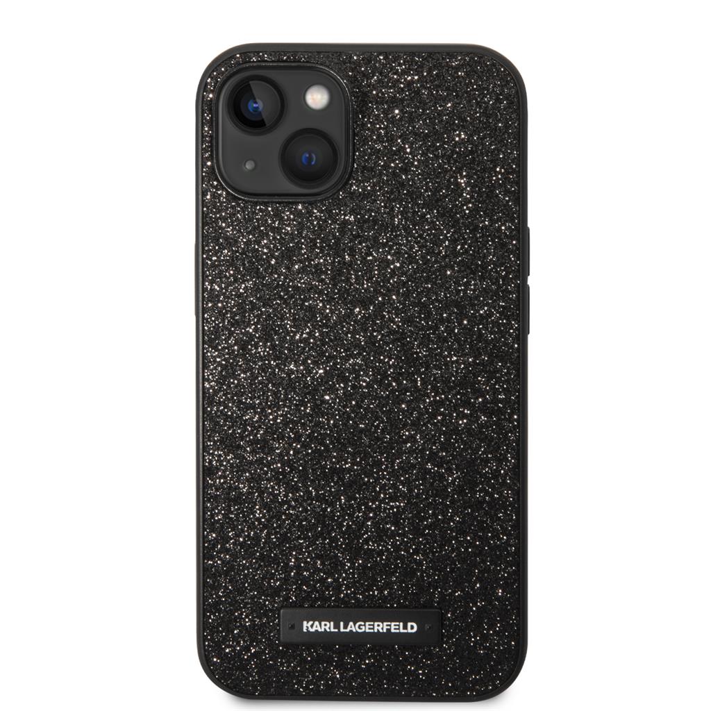 Apple iPhone 14 Plus Karl Lagerfeld Glitter Plague tok (Fekete) – KLHCP14MG2ELK