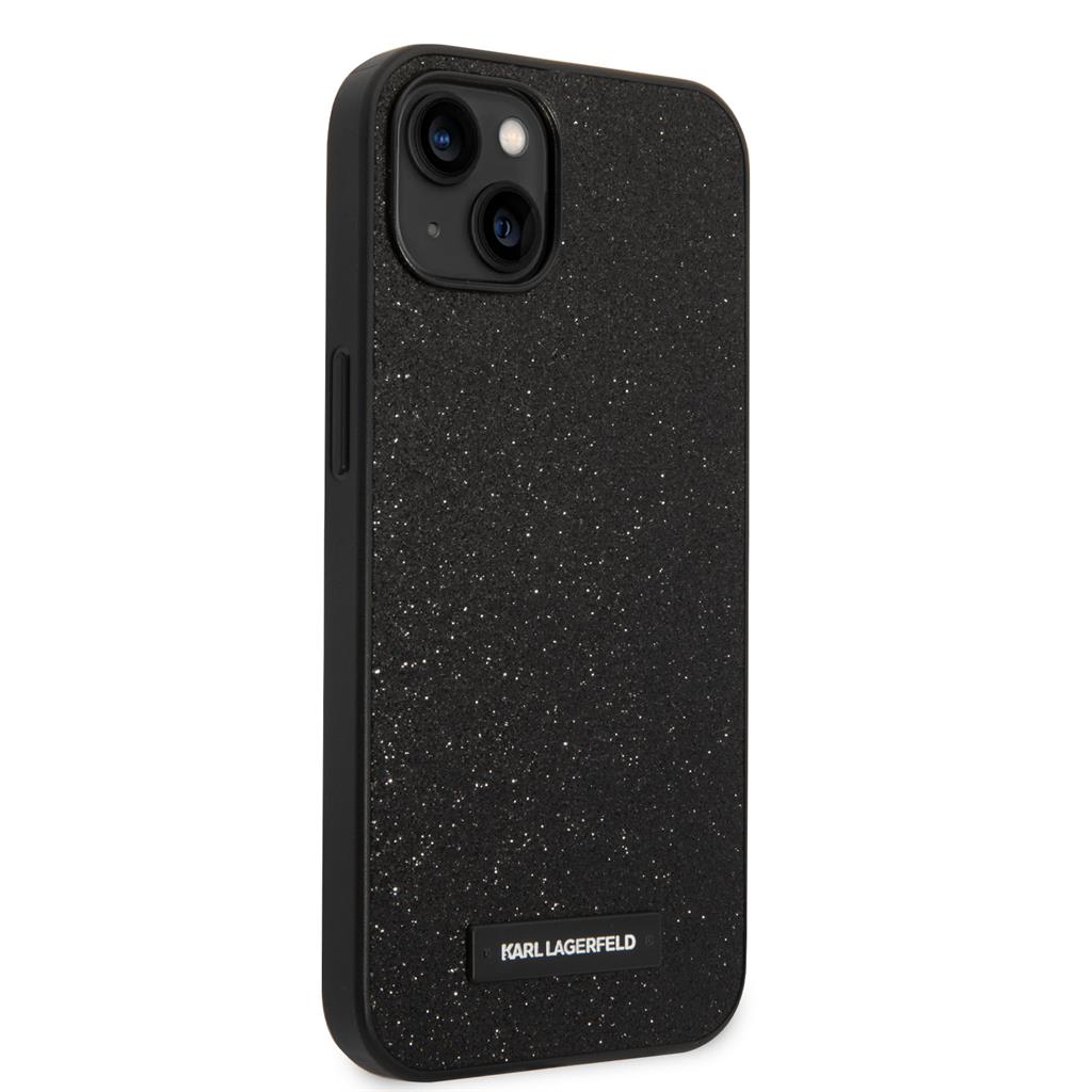 Apple iPhone 14 Plus Karl Lagerfeld Glitter Plague tok (Fekete) – KLHCP14MG2ELK