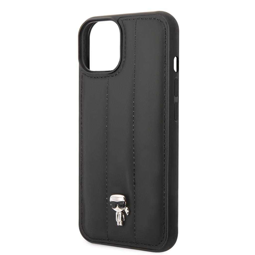 Apple iPhone 14 Plus Karl Lagerfeld Quilted Puffy Ikonik Logo tok (Fekete) – KLHCP14MPSQPK