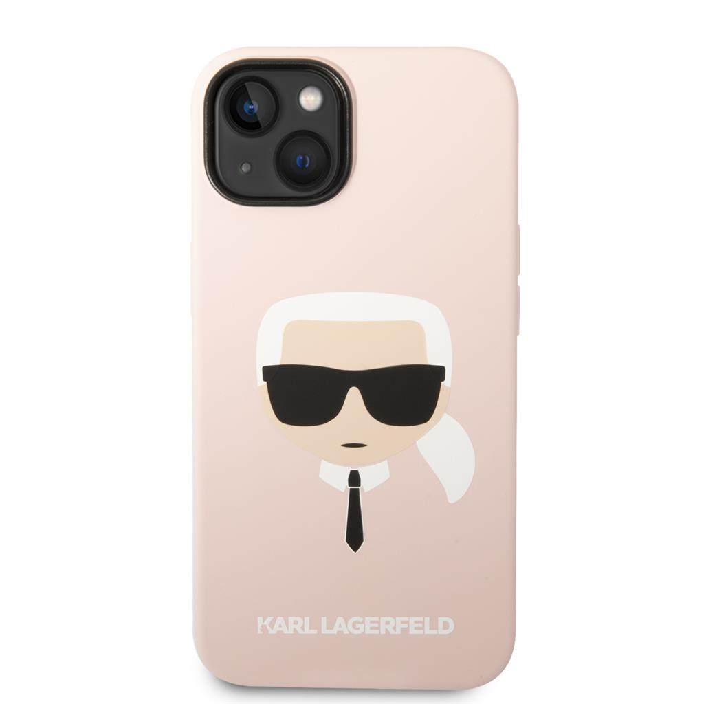 Apple iPhone 14 Plus Karl Lagerfeld MagSafe Liquid Silicone Karl Head pro iPhone 14 Plus Pink tok (Rózsaszín) – KLHMP14MSLKHLP