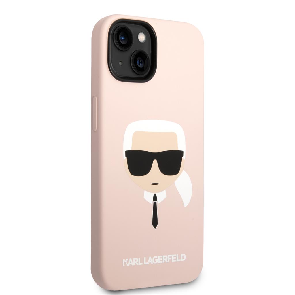Apple iPhone 14 Plus Karl Lagerfeld MagSafe Liquid Silicone Karl Head pro iPhone 14 Plus Pink tok (Rózsaszín) – KLHMP14MSLKHLP