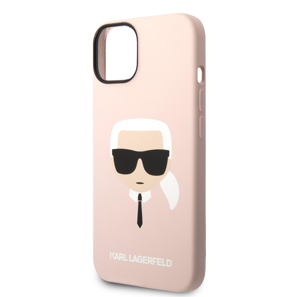 Apple iPhone 14 Plus Karl Lagerfeld MagSafe Liquid Silicone Karl Head pro iPhone 14 Plus Pink tok (Rózsaszín) – KLHMP14MSLKHLP