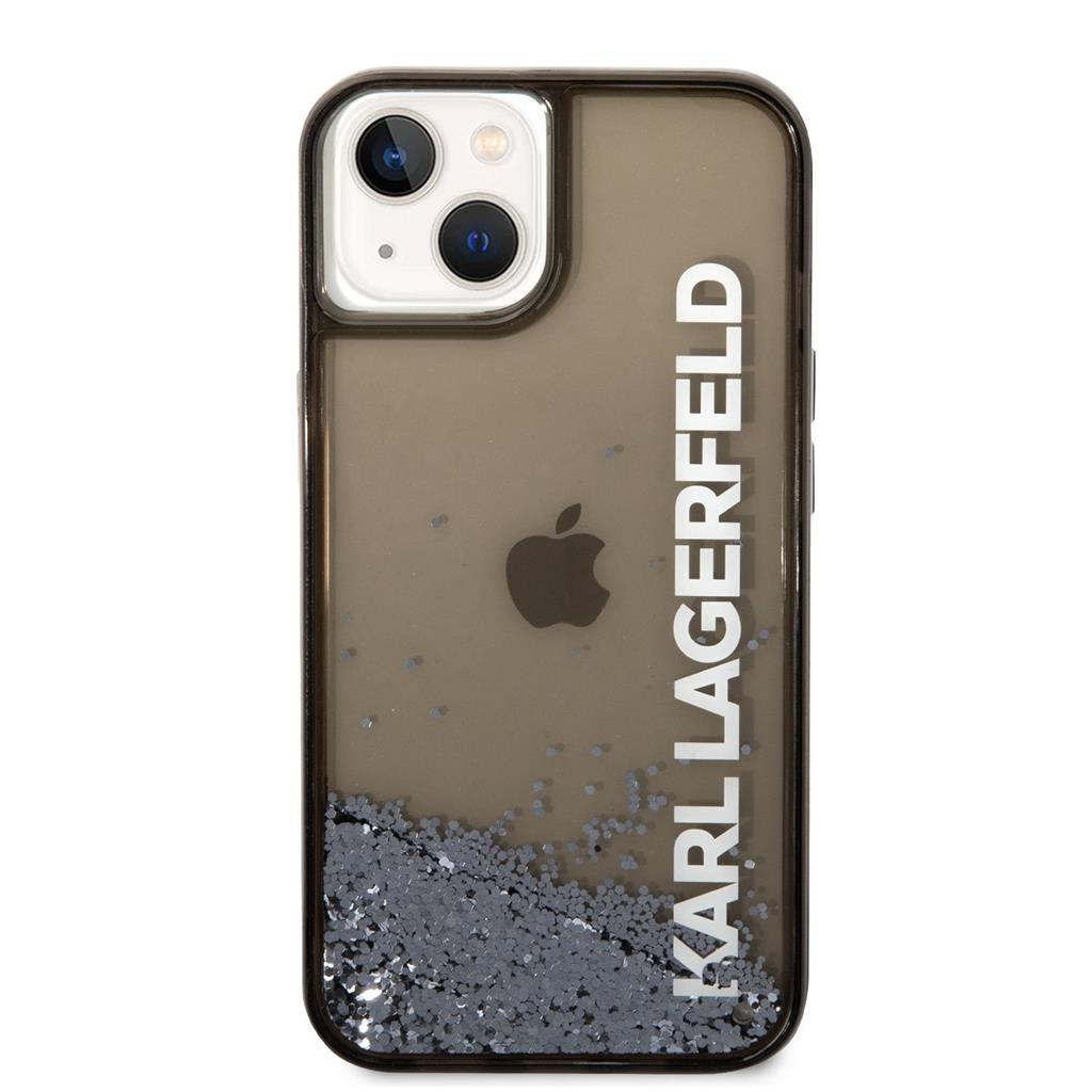Apple iPhone 14 Plus Karl Lagerfeld Liquid Glitter tok (Fekete) – KLHCP14MLCKVK