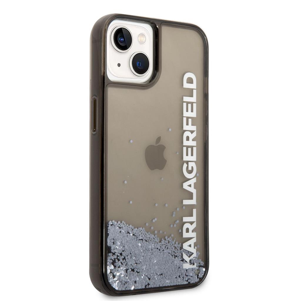 Apple iPhone 14 Plus Karl Lagerfeld Liquid Glitter tok (Fekete) – KLHCP14MLCKVK