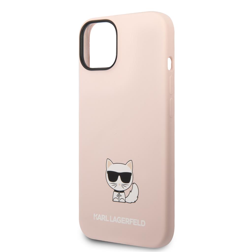Apple iPhone 14 Plus Karl Lagerfeld Liquid Silicone Choupette tok (Rózsaszín) – KLHCP14MSLCTPI