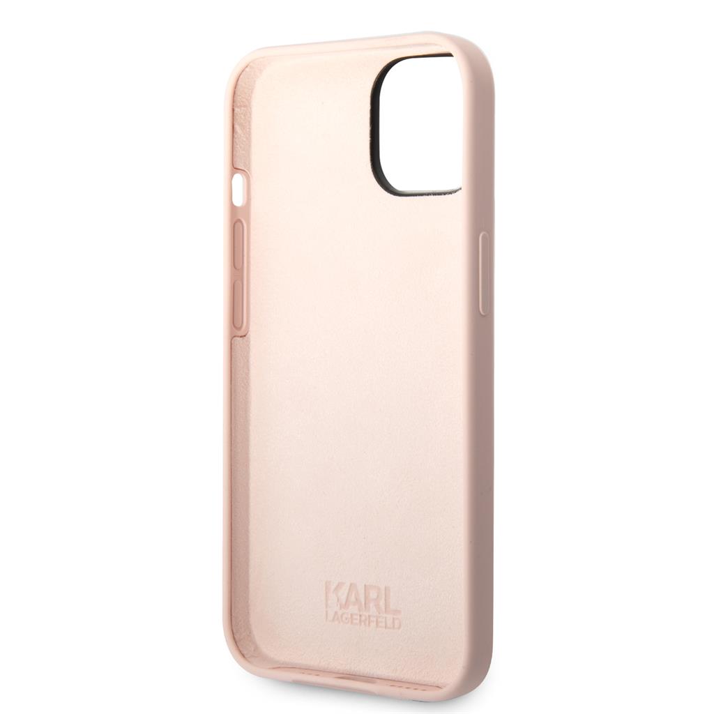 Apple iPhone 14 Plus Karl Lagerfeld Liquid Silicone Choupette tok (Rózsaszín) – KLHCP14MSLCTPI