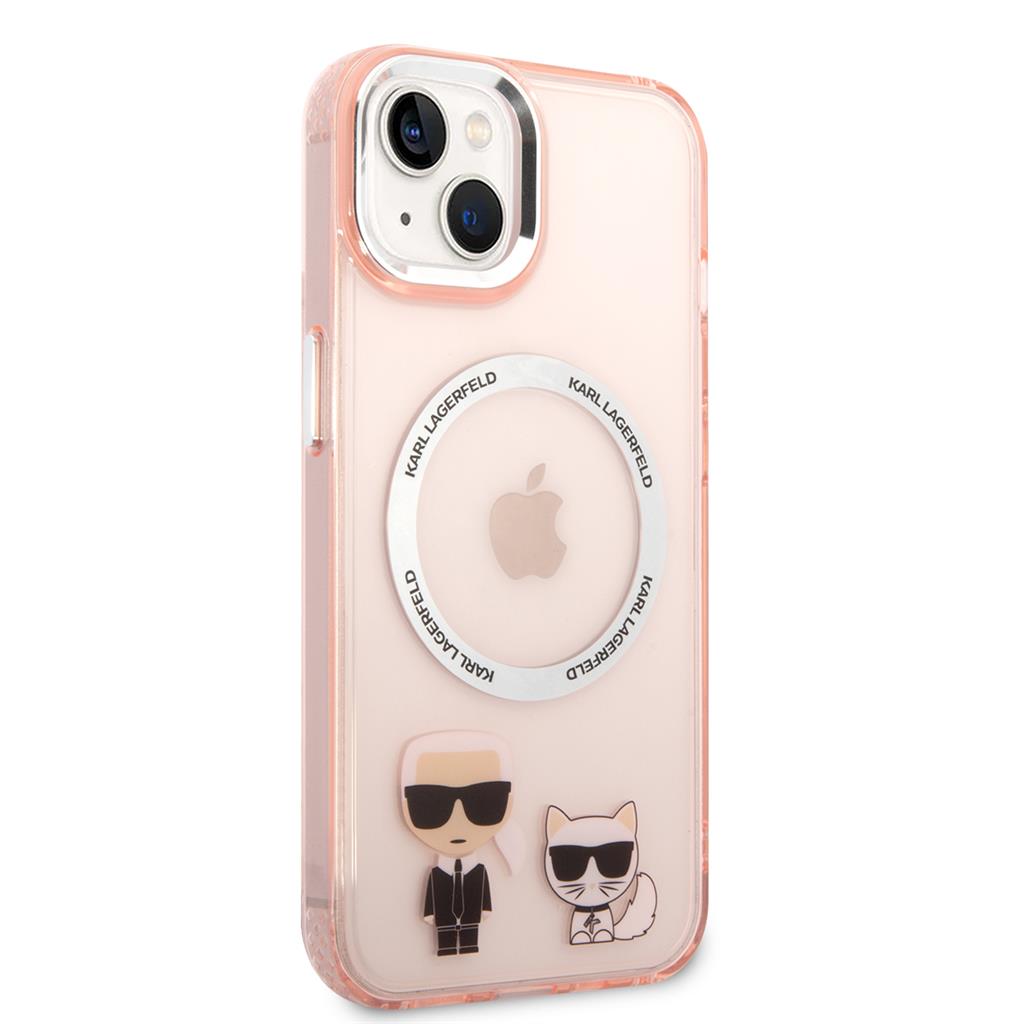Apple iPhone 14 Plus Karl Lagerfeld MagSafe Karl and Choupette pro iPhone 14 Plus Pink tok (Rózsaszín) – KLHMP14MHKCP