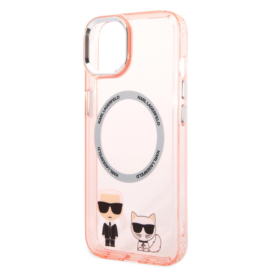 Apple iPhone 14 Plus Karl Lagerfeld MagSafe Karl and Choupette pro iPhone 14 Plus Pink tok (Rózsaszín) – KLHMP14MHKCP