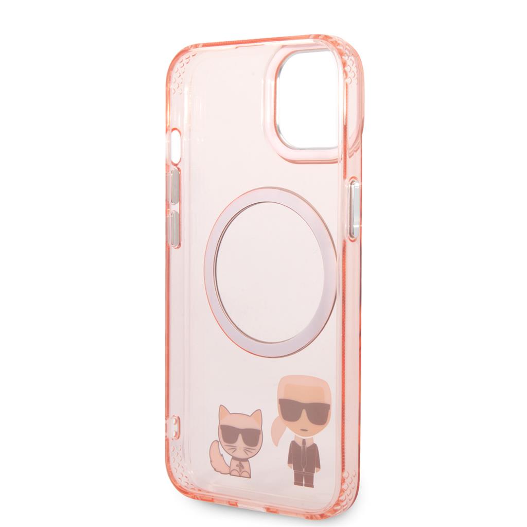 Apple iPhone 14 Plus Karl Lagerfeld MagSafe Karl and Choupette pro iPhone 14 Plus Pink tok (Rózsaszín) – KLHMP14MHKCP
