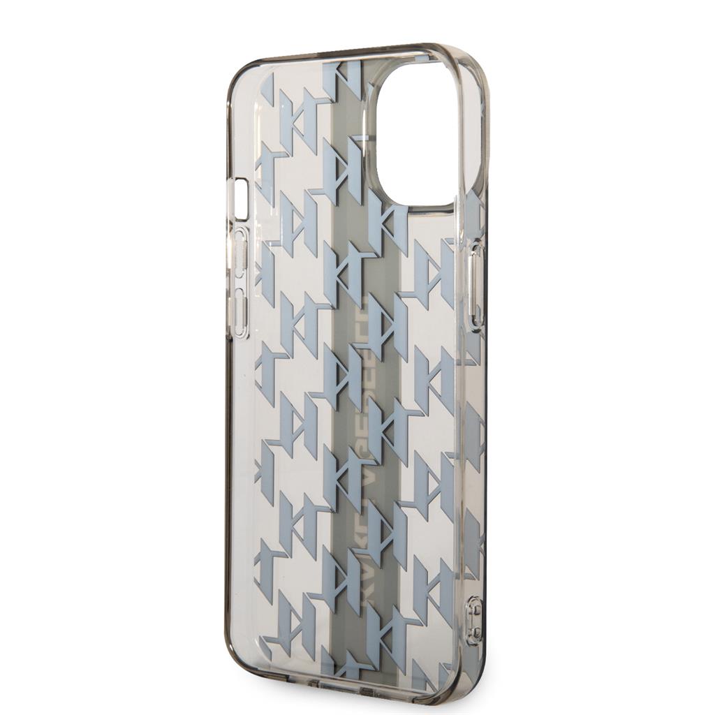 Apple iPhone 14 Plus Karl Lagerfeld Monogram Vertical Stripe tok (Fekete) – KLHCP14MHKLSPCK
