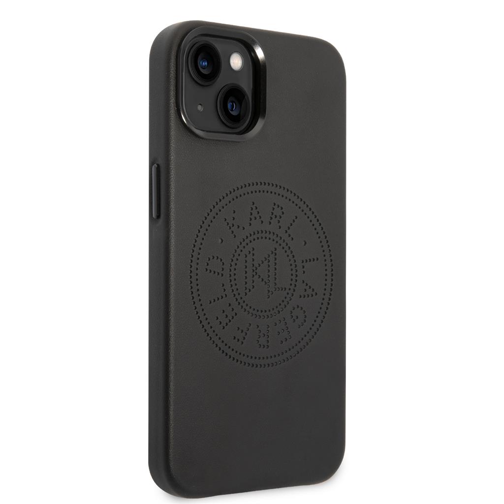 Apple iPhone 14 Plus Karl Lagerfeld PU Leather Perforated Logo tok (Fekete) – KLHCP14MFWHK