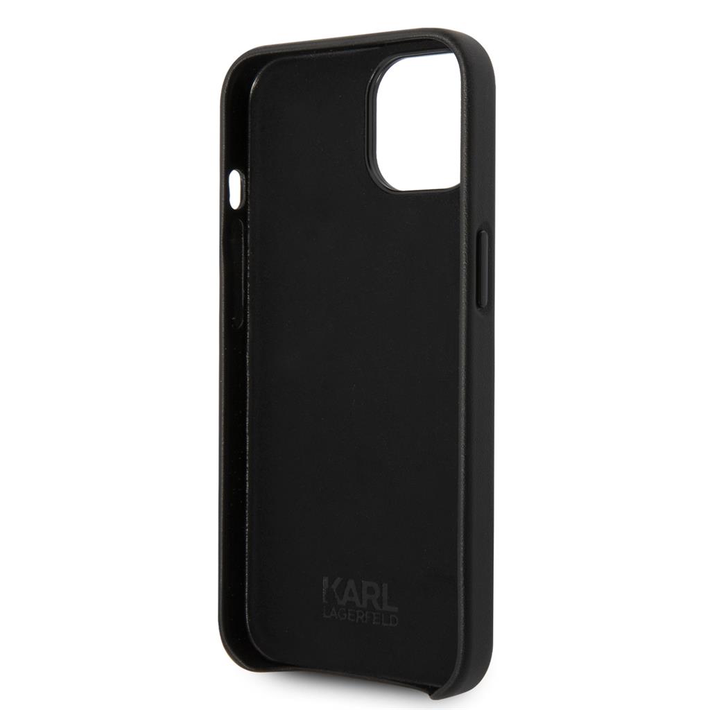 Apple iPhone 14 Plus Karl Lagerfeld PU Leather Perforated Logo tok (Fekete) – KLHCP14MFWHK