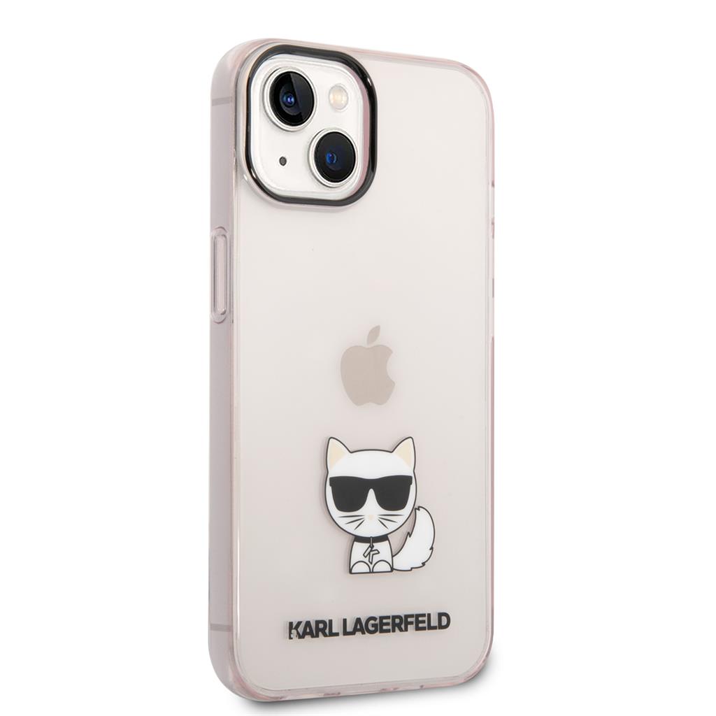 Apple iPhone 14 Plus (Rózsaszín) Karl Lagerfeld Choupette Logo tok - KLHCP14MCTTRI