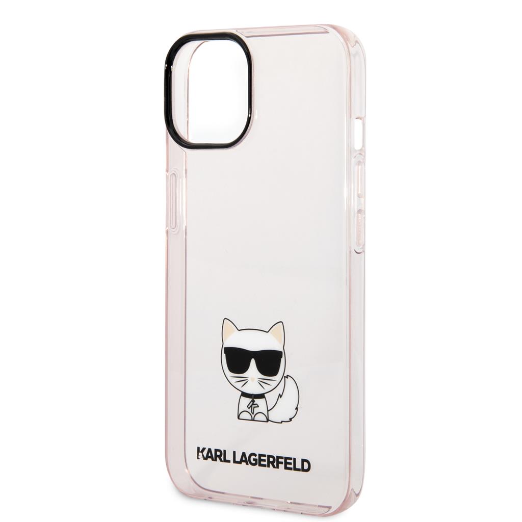 Apple iPhone 14 Plus (Rózsaszín) Karl Lagerfeld Choupette Logo tok - KLHCP14MCTTRI