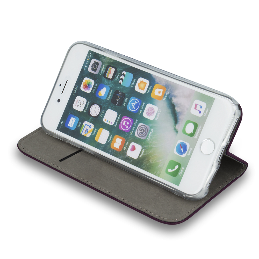 Apple iPhone 14 Plus smart magnetic mágneses notesz tok (Bordó)