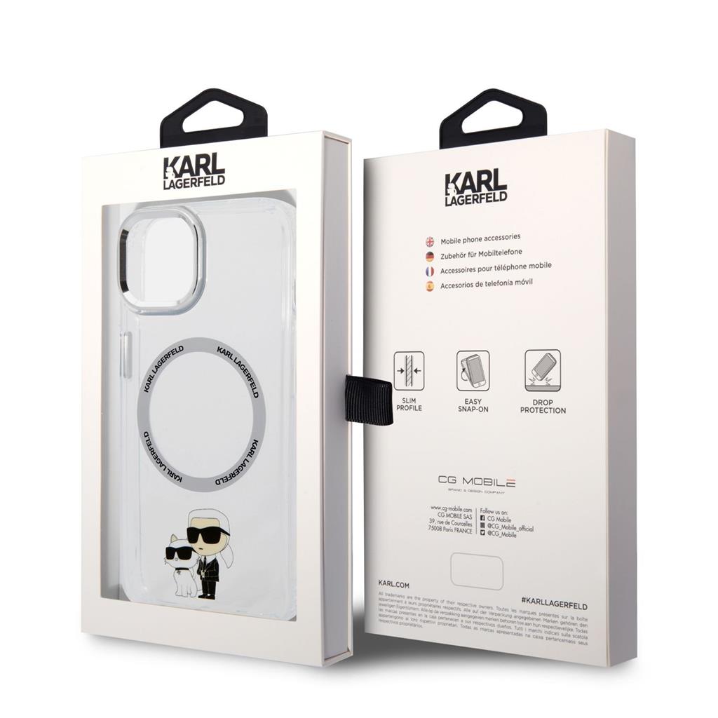 Apple iPhone 14 Plus Karl Lagerfeld MagSafe Compatible IML Karl and Choupette NFT tok (Átlátszó) – KLHMP14MHNKCIT