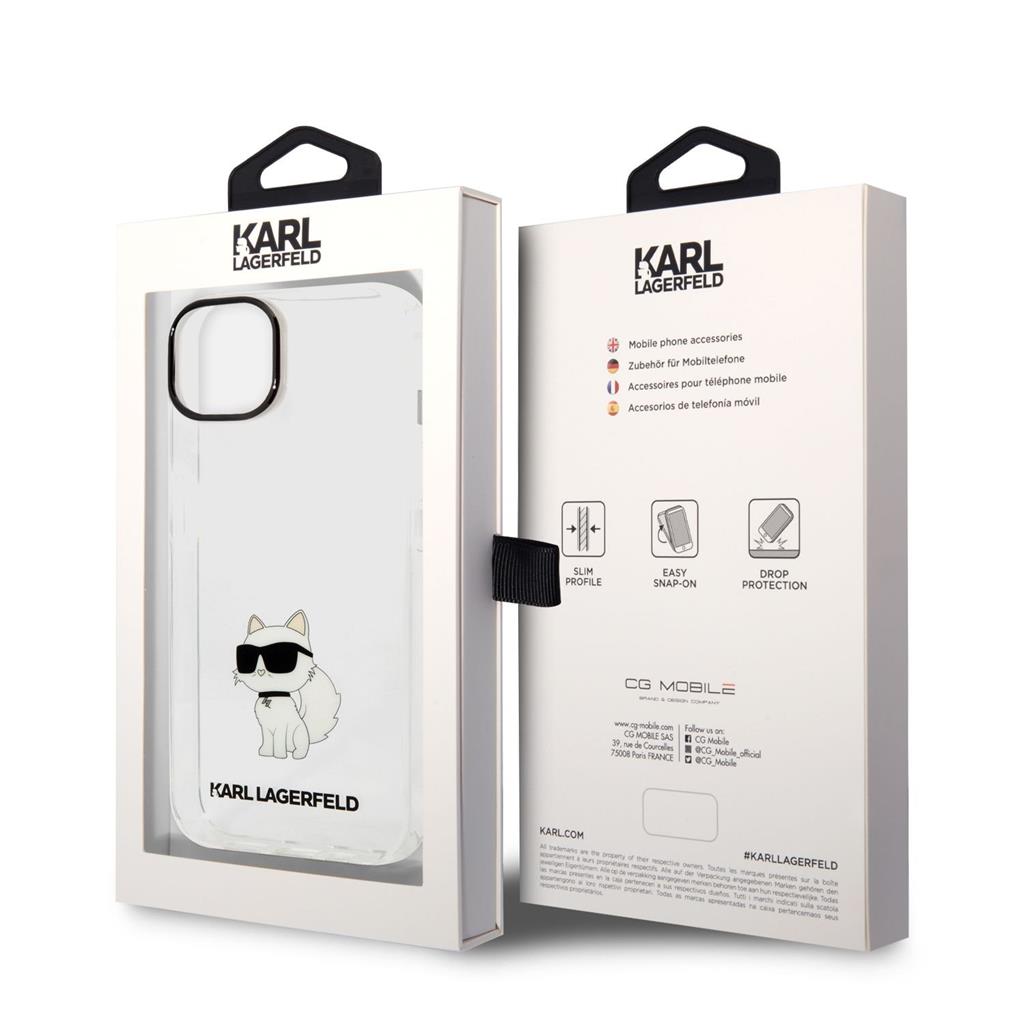 Apple iPhone 14 Plus Karl Lagerfeld IML Choupette NFT tok (Átlátszó) – KLHCP14MHNCHTCT
