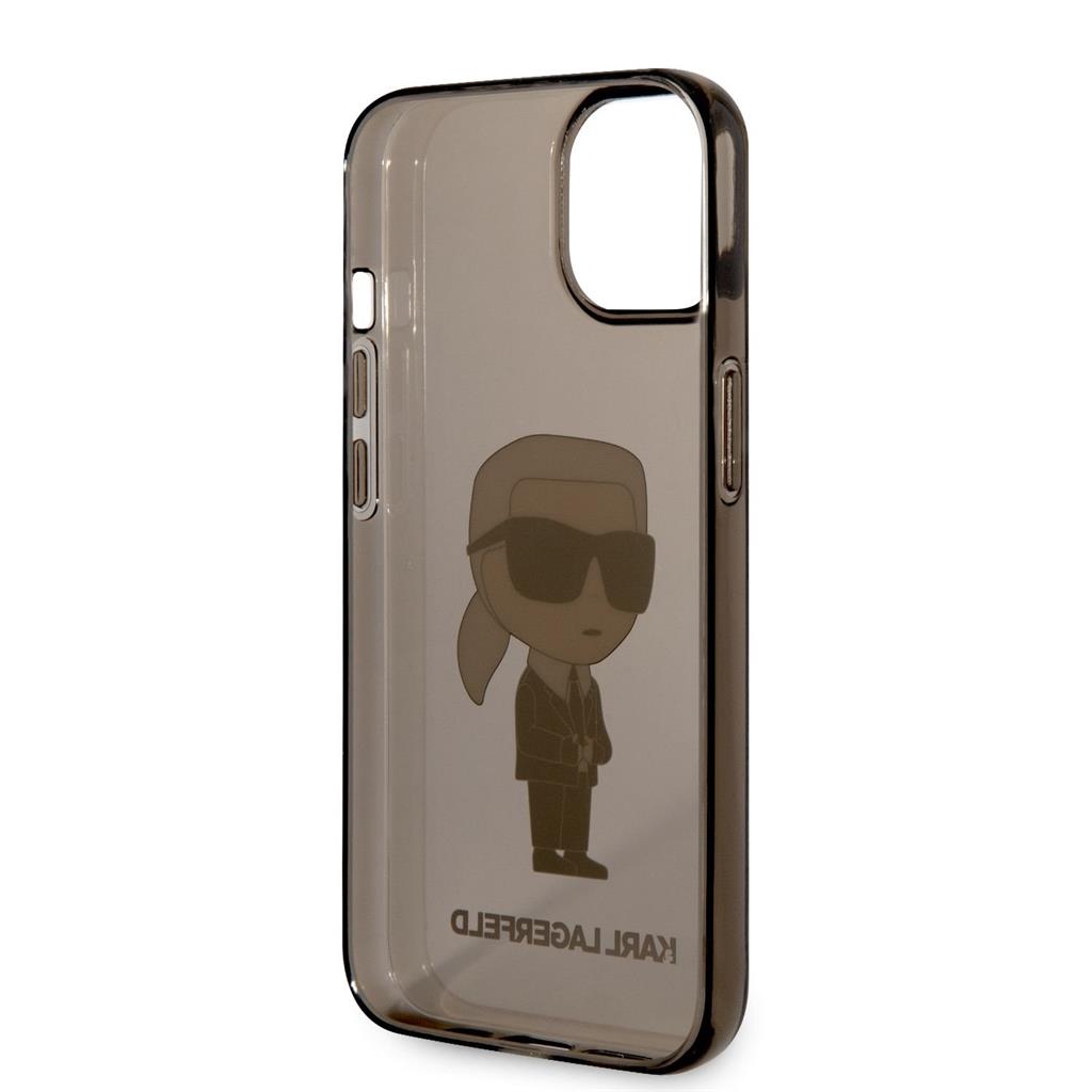 Apple iPhone 14 Plus Karl Lagerfeld IML Ikonik NFT tok (Fekete) – KLHCP14MHNIKTCK