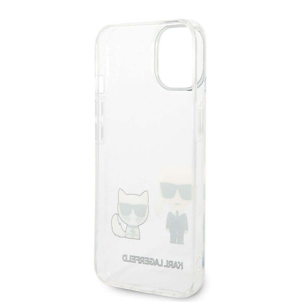 Apple iPhone 14 Plus Karl Lagerfeld PC/TPU Ikonik Karl and Choupette tok (Átlátszó) – KLHCP14MCKTR