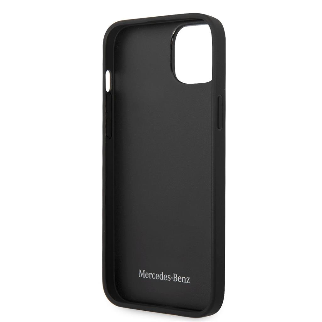 Apple iPhone 14 Plus Mercedes bőr hátlap tok (Fekete) MEHCP14M8REMPK
