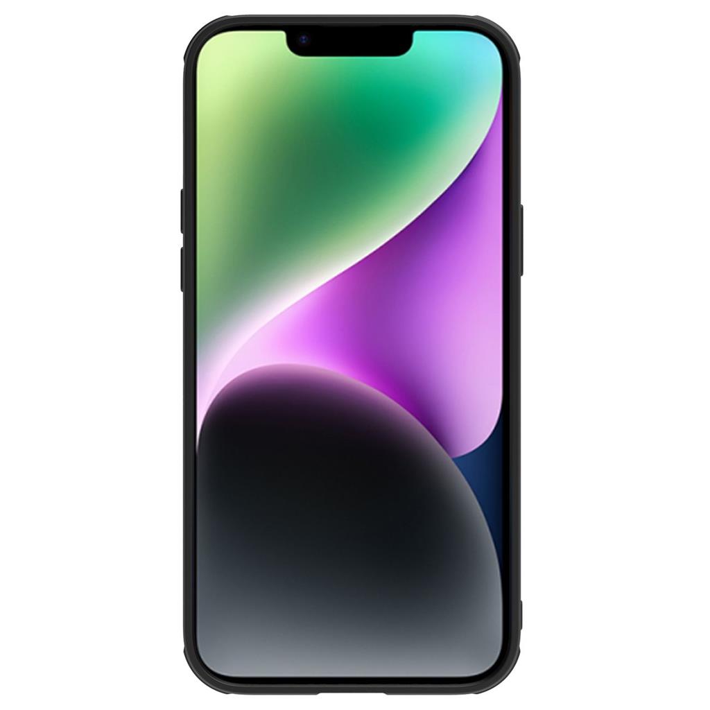 Apple iPhone 14 Plus Nillkin camshield leather hátlap tok (Fekete) 1