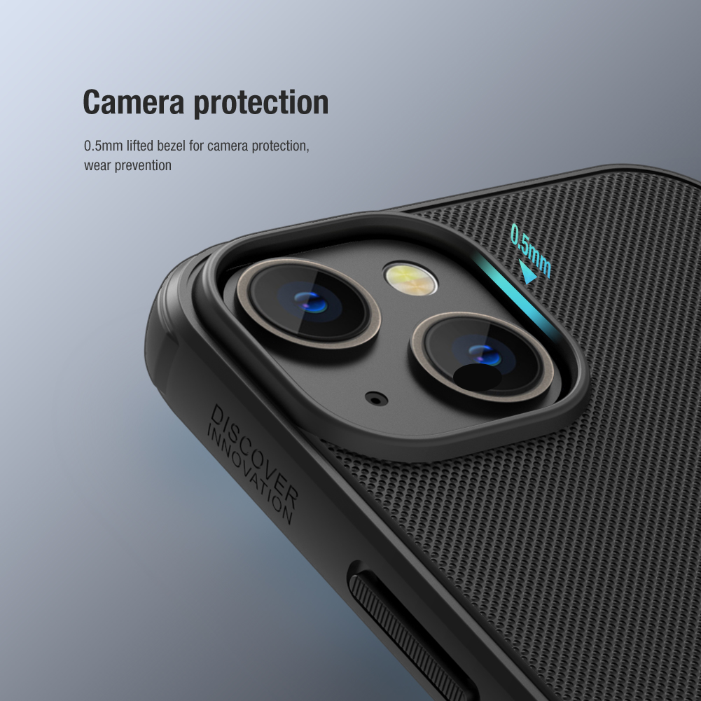 Apple iPhone 14 Plus Nillkin Super frosted shield pro magsafe strapabíró hátlap tok (Fekete) 2