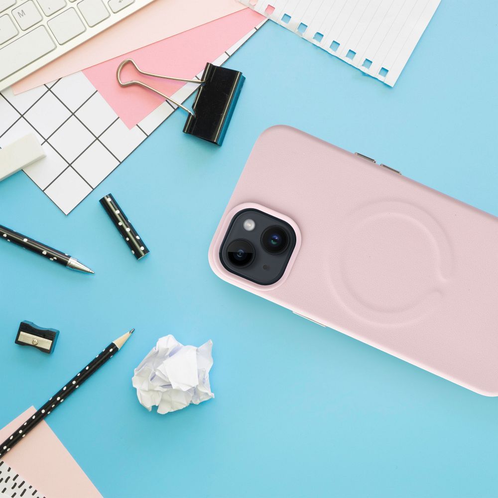 Apple iPhone 14 Plus Roar Leather magsafe hátlap tok (Rózsaszín) 2