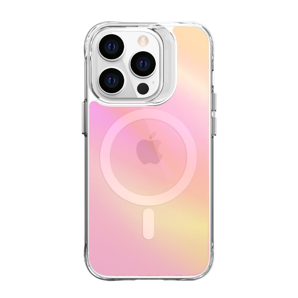 Apple iPhone 14 Pro Max TOKO Pure rainbow magsafe hátlap tok (Rózsaszín)