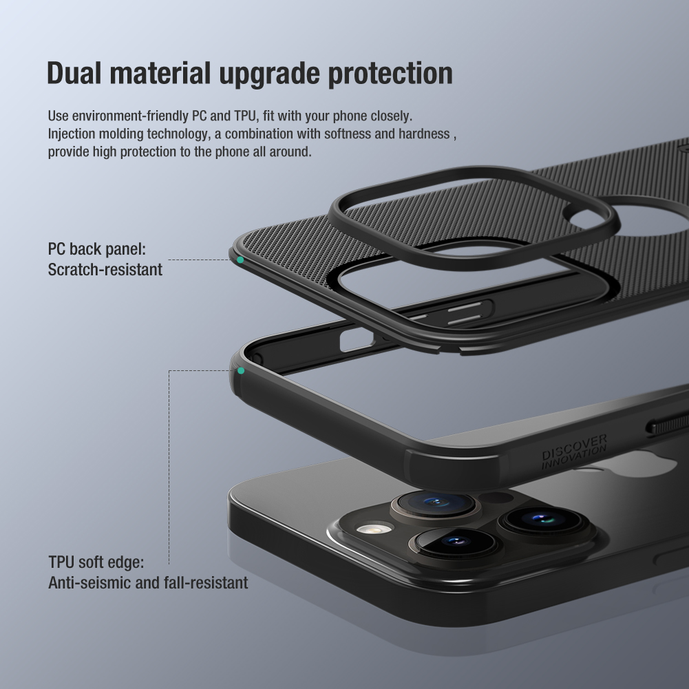 Apple iPhone 14 Pro Nillkin Super frosted shield pro strapabíró hátlap tok lila