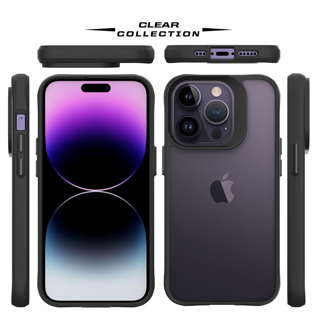 Apple iPhone 14 Pro TOKO Combat X mode Frost hátlap tok (Fekete)