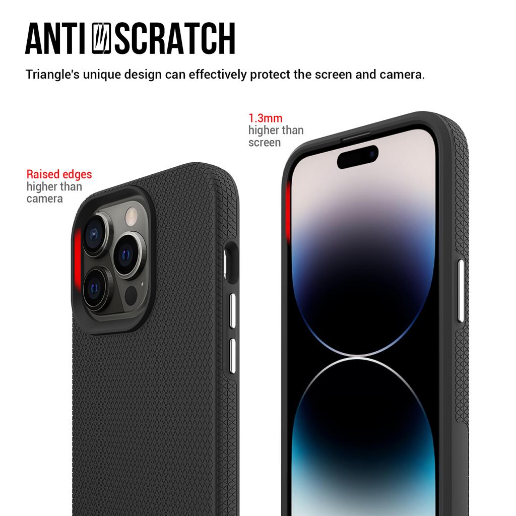 Apple iPhone 14 Pro TOKO Triangle hátlap tok (Fekete)