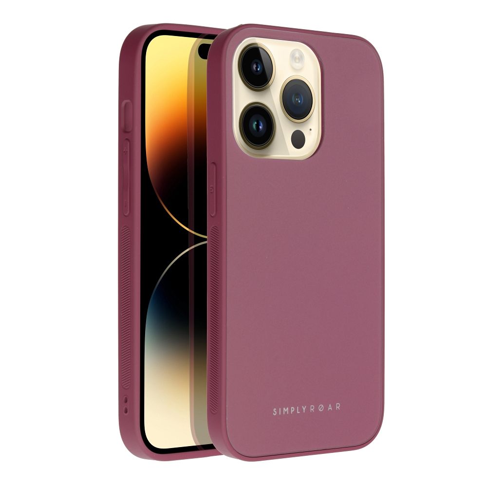 Apple iPhone 14 Roar matt üveg hátlap tok (Bordó)
