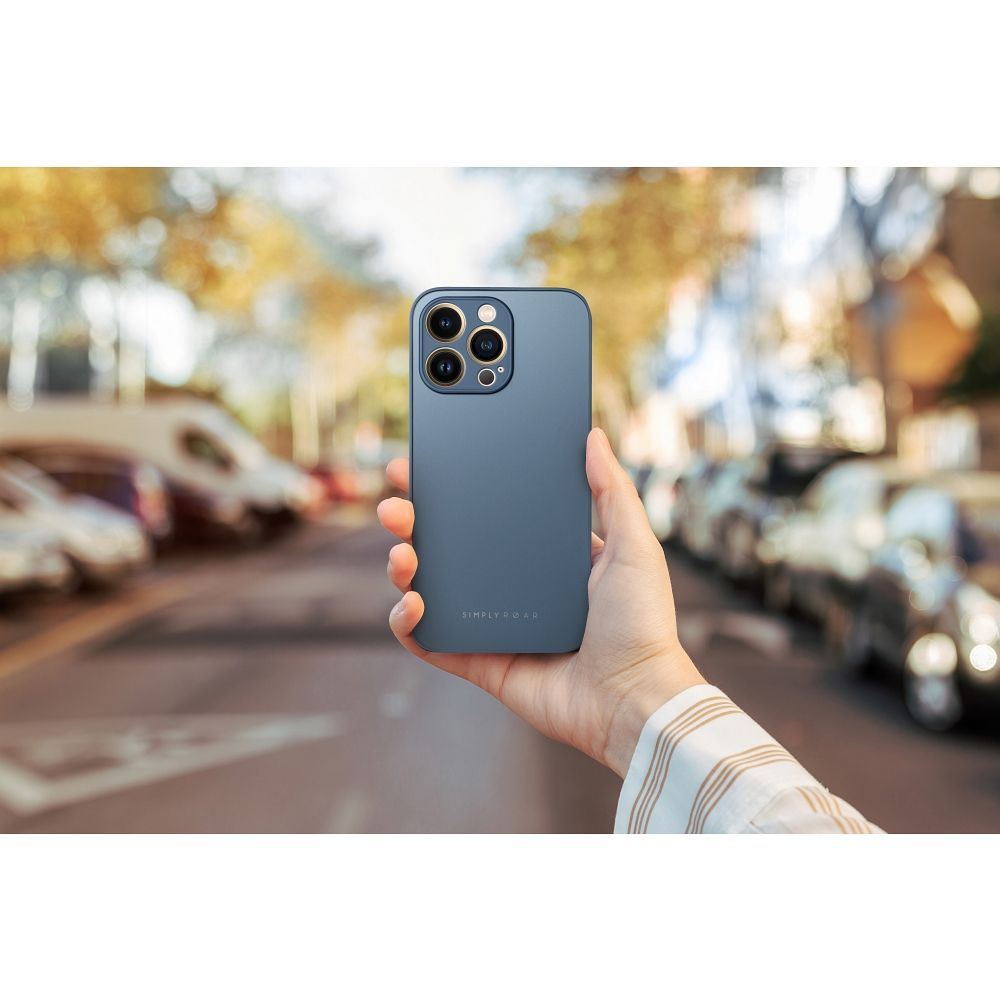 Apple iPhone 14 Roar matt üveg hátlap tok (Kék) 2