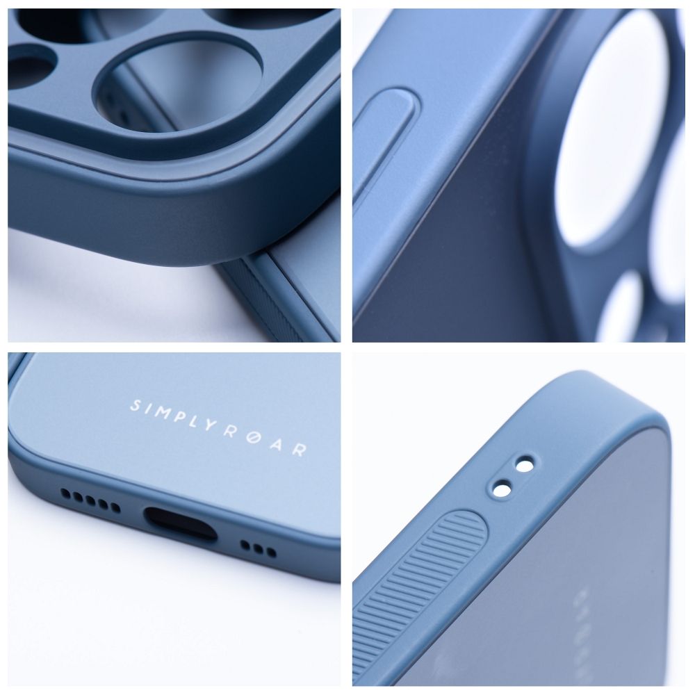 Apple iPhone 14 Roar matt üveg hátlap tok (Kék) 3
